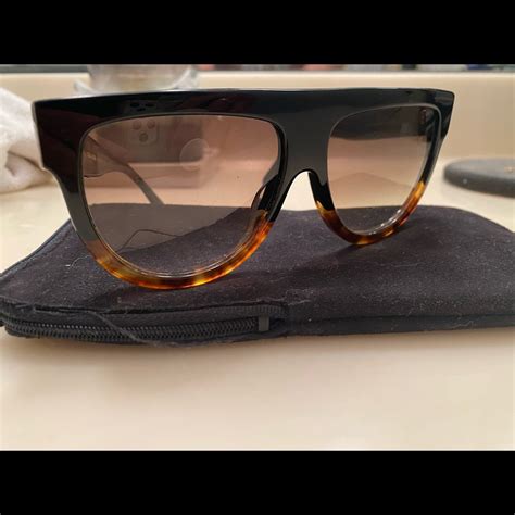 57mm polarized flat top sunglasses celine|authentic Celine sunglasses.